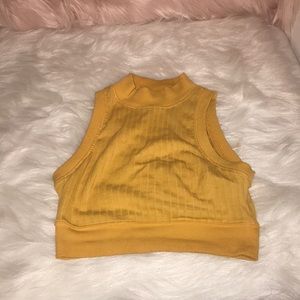 Yellow crop top